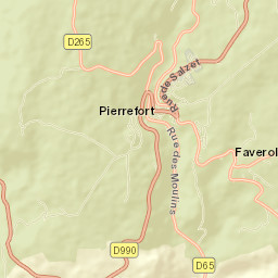 Pierrefort Street Map
