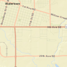 1-93 3rd St NW Watertown SD Street Map