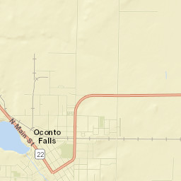 Oconto Falls Street Map
