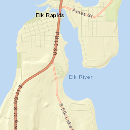 Elk Rapids Street Map