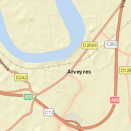 Arveyres Street Map