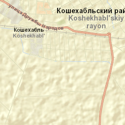 Koshekhabl’ Street Map