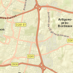 Artigues-près-Bordeaux Street Map