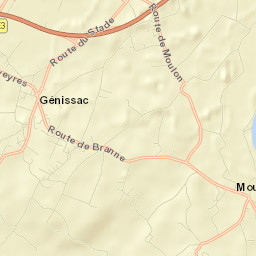 Génissac Street Map