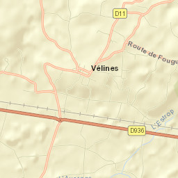 Vélines Street Map
