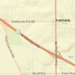 Cascade Highway Southeast, Stayton, OR Street Map