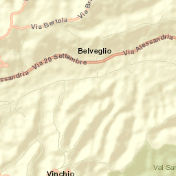 Belveglio Street Map
