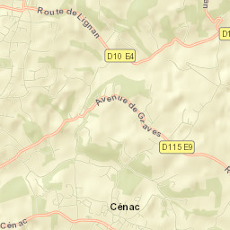 Cénac Street Map