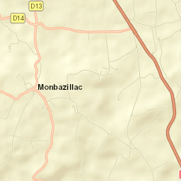 Monbazillac Street Map