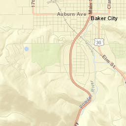 Baker City Street Map