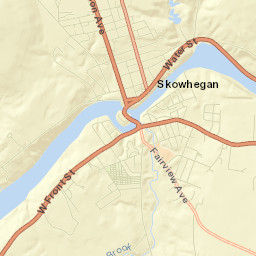 Skowhegan Street Map