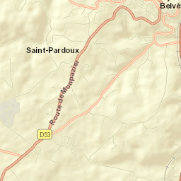 Belvès Street Map
