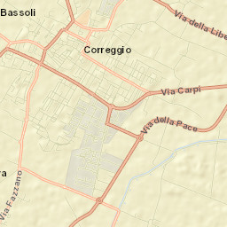 Correggio Street Map