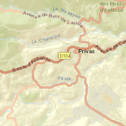 Privas Street Map