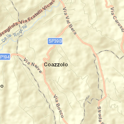 Coazzolo Street Map