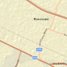 Roncocesi Street Map