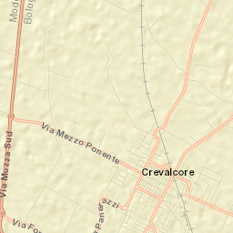 Crevalcore Street Map