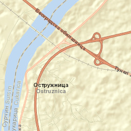 Ostružnica Street Map