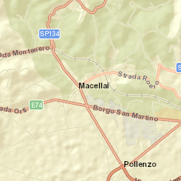 Pocapaglia Street Map