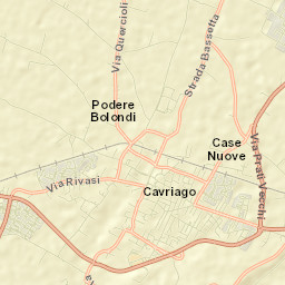 Cavriago Street Map