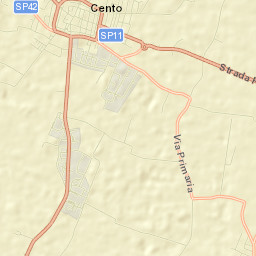 Pieve di Cento Street Map