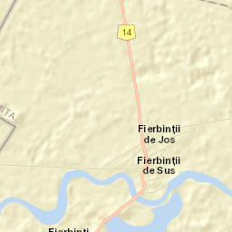 Fierbinții de Jos Street Map