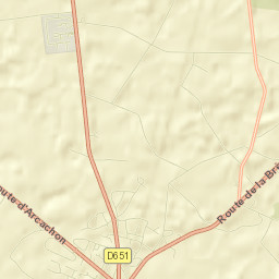 Saucats Street Map