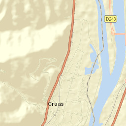 Cruas Street Map