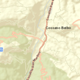 Cossano Belbo Street Map