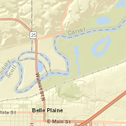 Belle Plaine Street Map
