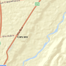 Cervere Street Map