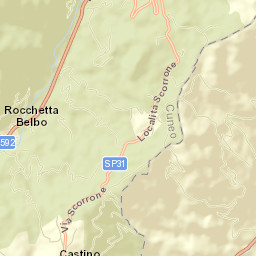 Rocchetta Belbo Street Map