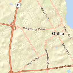 Orillia Street Map