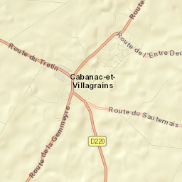 Cabanac-et-Villagrains Street Map