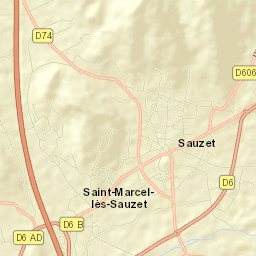 Sauzet Street Map