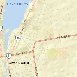 Owen Sound Street Map