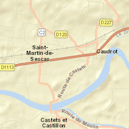 Castets-en-Dorthe Street Map