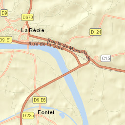 La Réole Street Map