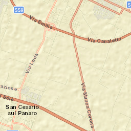 San Cesario sul Panaro Street Map