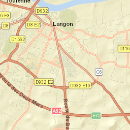 Langon Street Map