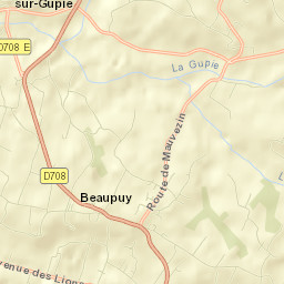 Beaupuy Street Map