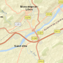 Saint-Vite Street Map