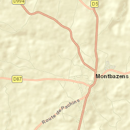 Montbazens Street Map