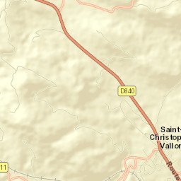 Saint-Christophe-Vallon Street Map