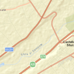 Castelletto Stura Street Map