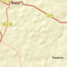 Bazas Street Map