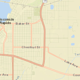 Wisconsin Rapids Street Map
