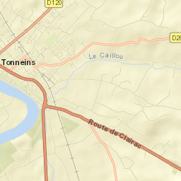 Tonneins Street Map