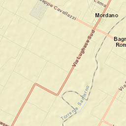 Mordano Street Map