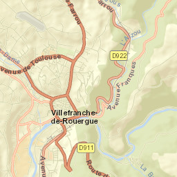 Villefranche-de-Rouergue Street Map
